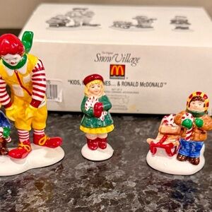 56 Snow Village KIDS,CANDY CANES...& RONALD MCDONALD 54926